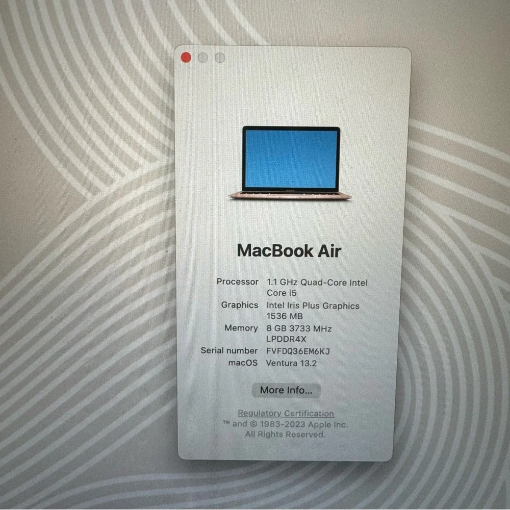 MacBook Air 13” Retina 2020